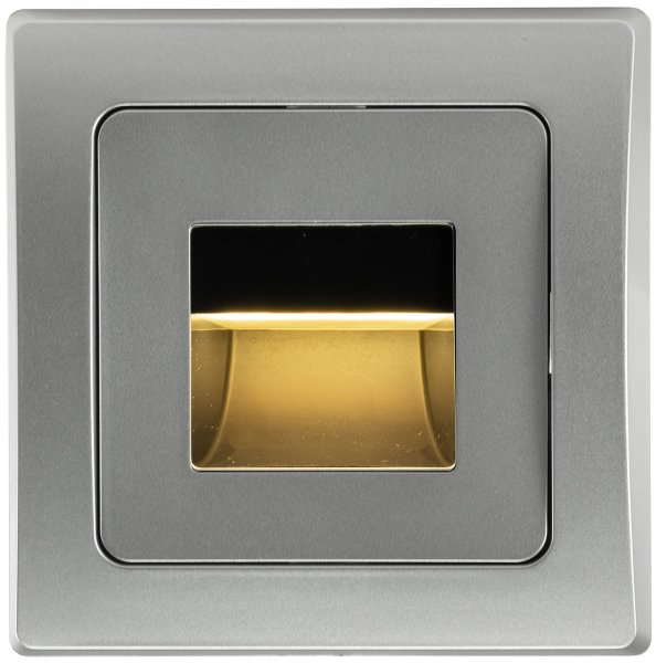 LED-Einbauleuchte DELPHI "COB" silber 80x80mm, 3000k, warmweiß, 110Lumen