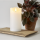 LED STUMPENKERZE FLAMME RUSTIC 15cm hoch