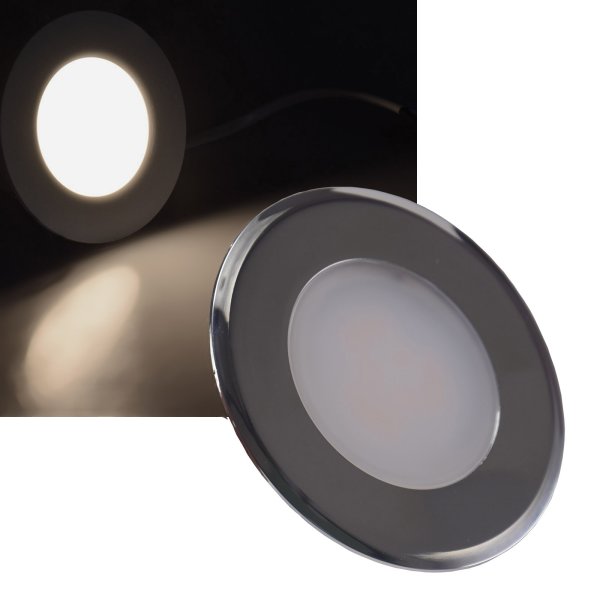 LED-Einbauleuchte "EBL-HV65si", silber 230V, 2W, 4000K, 150lm, neutralweiß