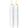 LED LEUCHTERKERZE X2 FLAMME weiß15cm hoch